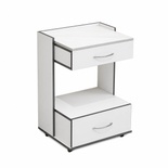 2-Layer Dental Cabinet with Wood and Tempered Glass Countertop