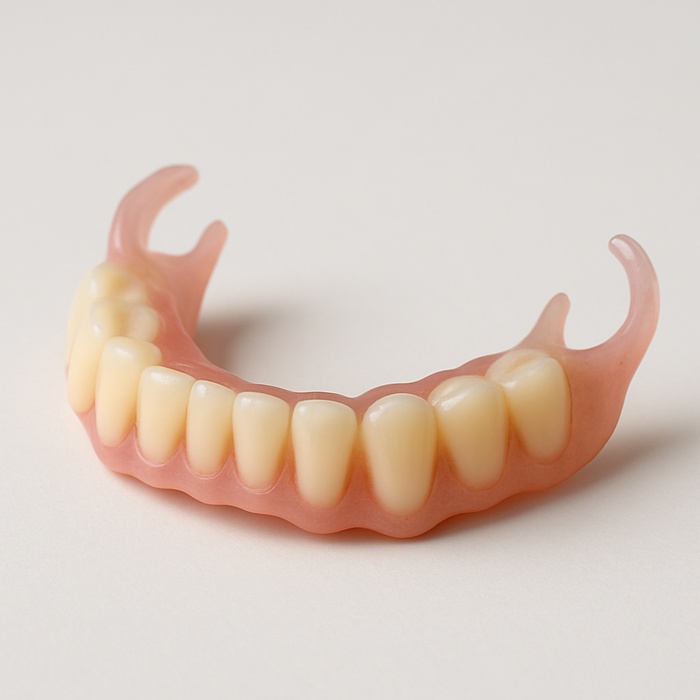 Valplast Partial Acrylic set up try in 8-10 teeth