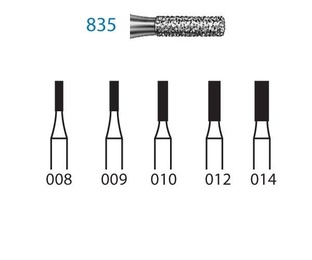 835.204 Flat Cylindrical Diamond CA Burs - Pack of 5