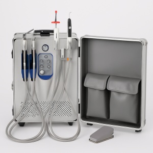 Portable Dental Unit with Suction Trolley Case