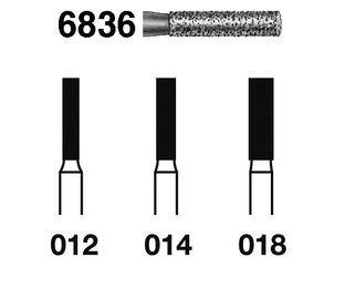 836 Cylindrical Diamond Bur FG – Pack of 5