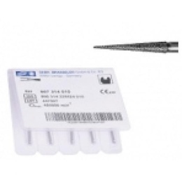 Lance 859 Long Round Conical Diamond Burs for FG Turbine Handpieces - 5 pcs