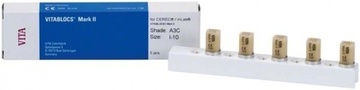 Vitablocs Mark II Feldspar Ceramic Blocks for CEREC/inLab, Vita Classical A1, 5 Units