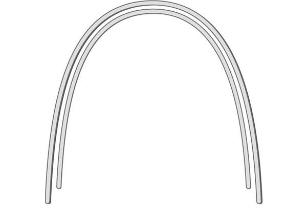 Round Aesthetic Steel Arch Wire - Natural Shape (5 Units)
