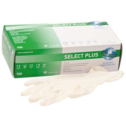 SELECT PLUS Latex Powder-Free Gloves - 100 Pieces