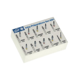Komet 4261.314 Inlay Preparation Bur Set - 10 Tungsten Carbide Burs