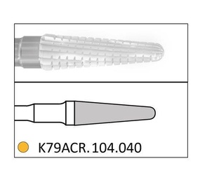K79ACR.104 PM Rounded Conical Diamond Bur Set - 5 Pieces