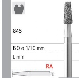 845 Short Tapered Contra-Angle Diamond Burs Set - 6 Pieces