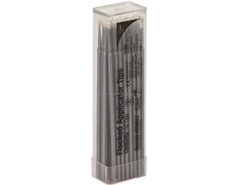 Flocked Silver Disposable Application Tips - 50 Pieces