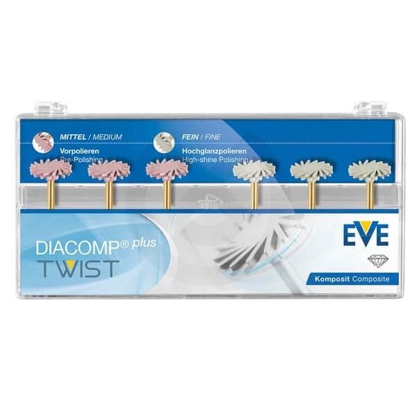 EVE DIACOMP PLUS Pink Dental Polishers - 10 Pieces