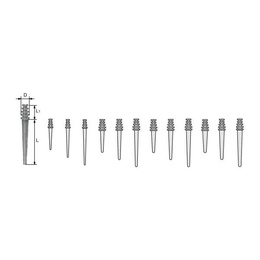 Titanium Root Posts with Head, Pack of 10 Units