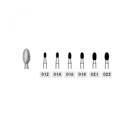 Komet 379EF Egg Diamond Bur for FG Handpieces - Pack of 5