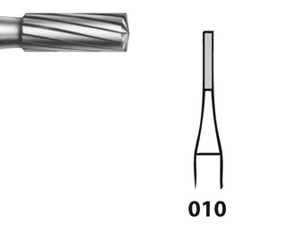 H259.104 Flat Cylinder Tungsten Carbide Burs - Pack of 5
