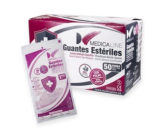 Sterile Powdered Latex Gloves for Dental Use - 50 Pieces