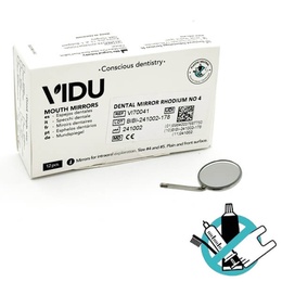 Set of 12 Rhodium-Coated Dental Mirrors for Clinical Use