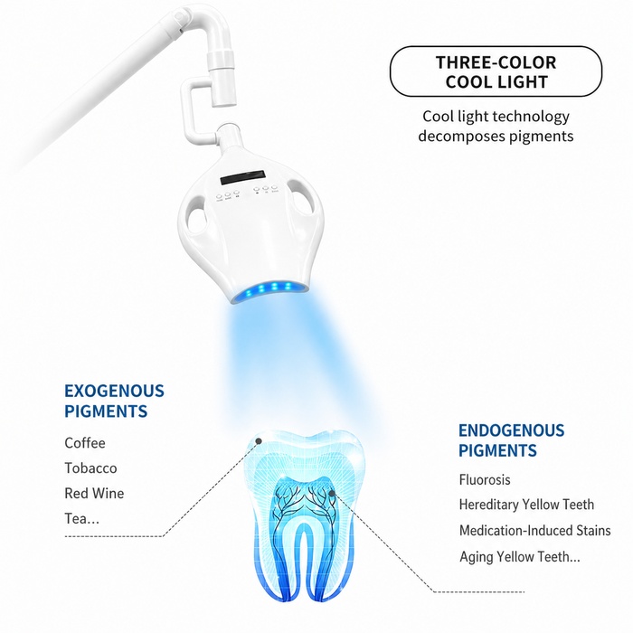 Blue Light Teeth Whitening Instrument with 8 High-Power LEDs