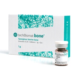 TechBiomat Spongy Bovine Bone Powder 0.5g (~1.0 cc) for Dental Grafting