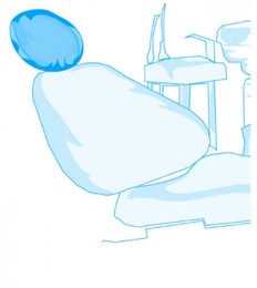 Round Absorbent Head for Dental Chair and Headrest Moisture Control