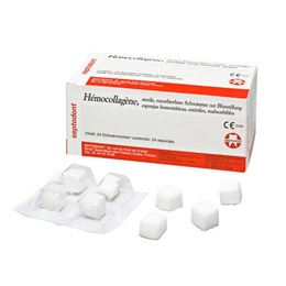 Hemocollagene Collagen Sponges - Pack of 24 for Hemostasis and Tissue Repair