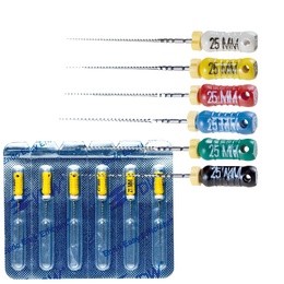 Sterile K-Reamers 25mm, 6 Units for Precise Endodontic Canal Shaping