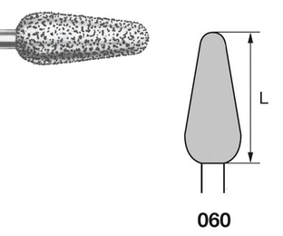 894.104 Diamond Round Conical PM Burs – 5 Pieces
