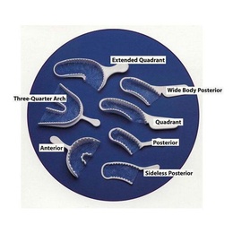 Triple Tray Disposable Partial Impression Trays for Dental Use