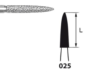 863.104 Diamond Flame PM Dental Laboratory Burs - 5 pcs