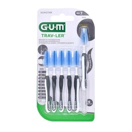 Gum Trav-ler Interdental Brush ISO 7 – 6 pcs, 2.6 mm Diameter
