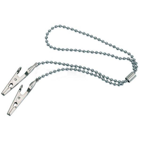 Chrome Silver Pin Clamps Without Clasp for Dental Bibs